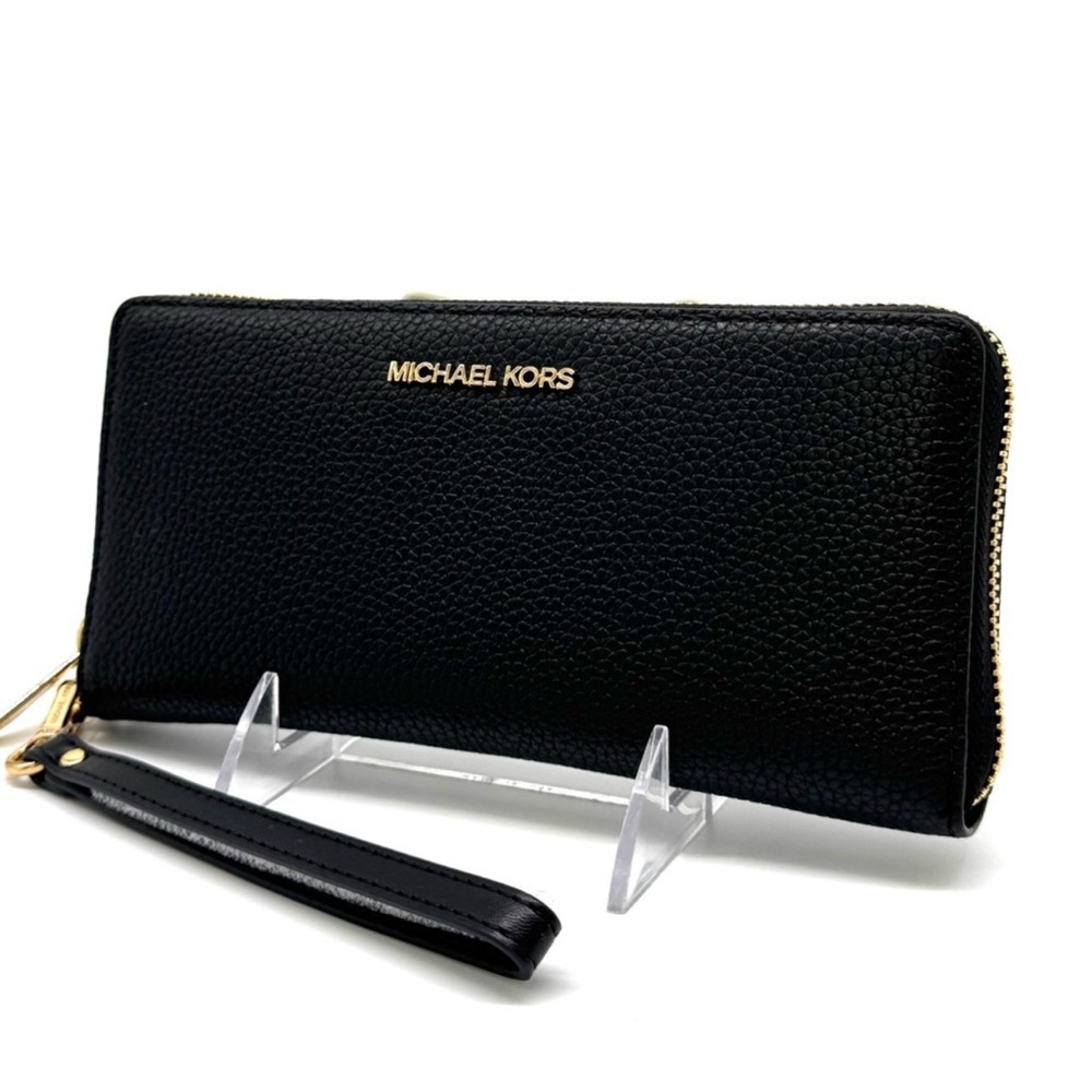 Michael Kors Large Continental Wallet Wristlet Black